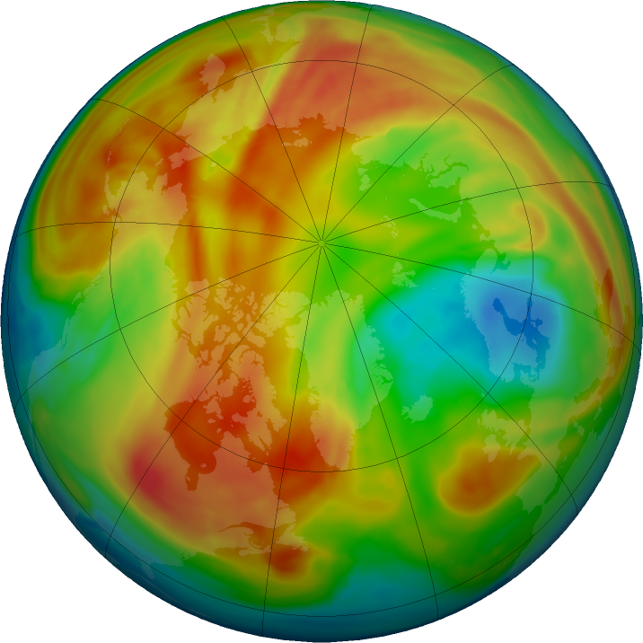 Arctic ozone map for 14 February 2017